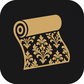 Valora Wallpaper installer logo — gold wallpaper roll emblem